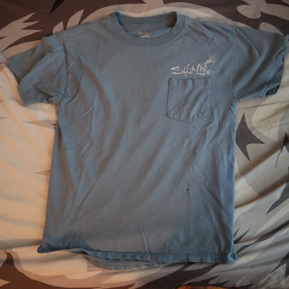 Salt Life Skeleton Tshirt Size Medium 18" 25"